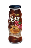 Latte Coffee In Glass Bottle